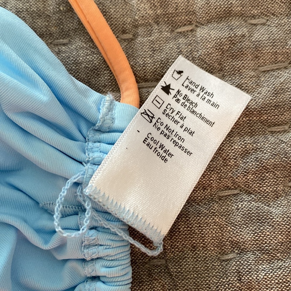 L*Space Freddie Bikini Top Tangy and Sky Blue - Picture 4 of 5